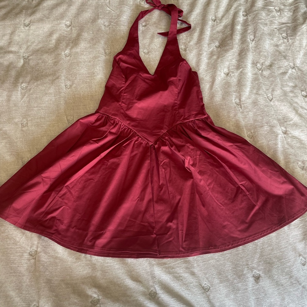 Red Halter Mini Dress